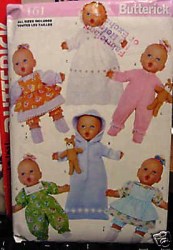 5229 14-16''-21'' BABY DOLL DRESS, BUNTING, BONNET, SOCKS PATTERN